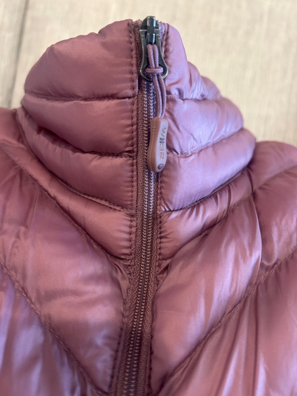 Quilted Puffer Vest in Dusty Rose - Picture 4 of 4
